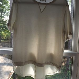 White T-shirt Blouse